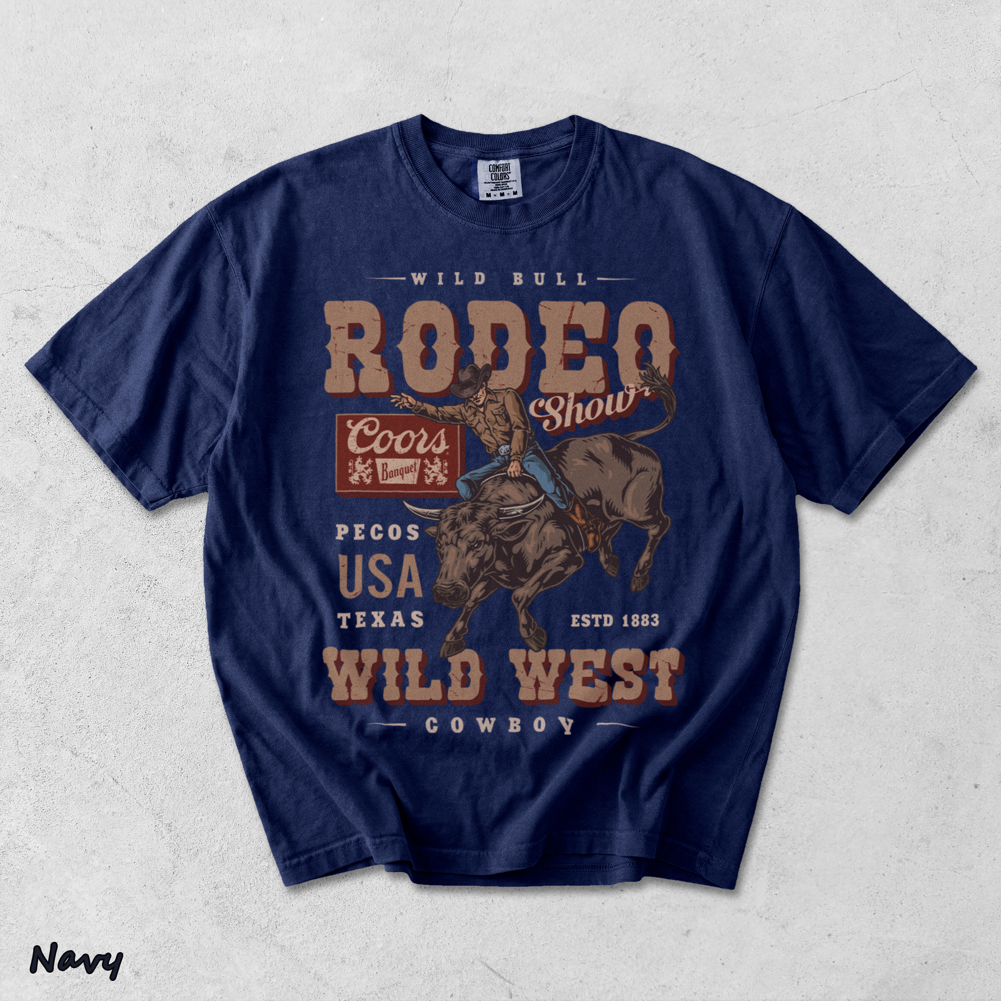 Wild Bull Rodeo - True Navy mockup