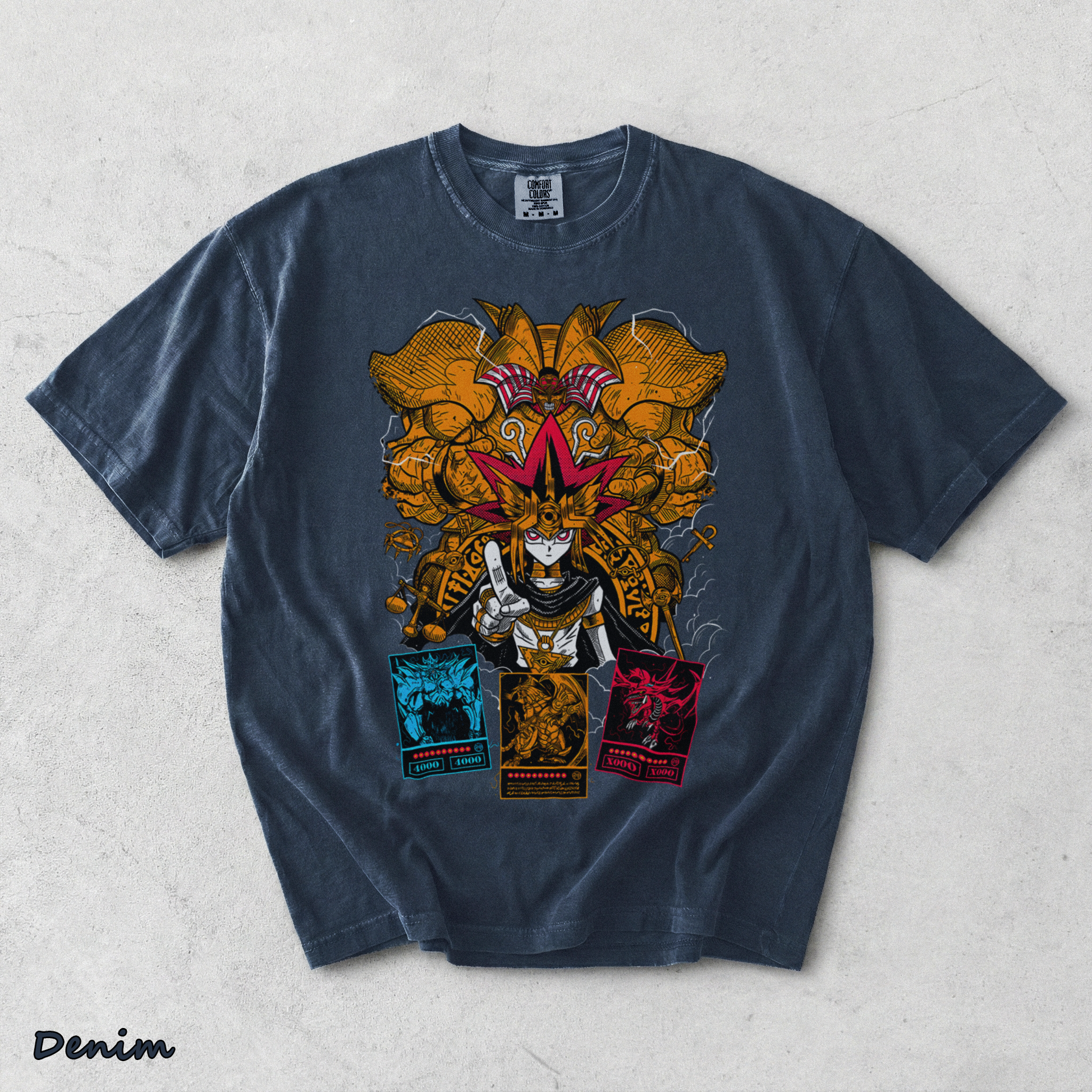 WM197-S1-211124-37-2XL-T-SHIRT-BLACK Yugioh ANIME - Denim mockup