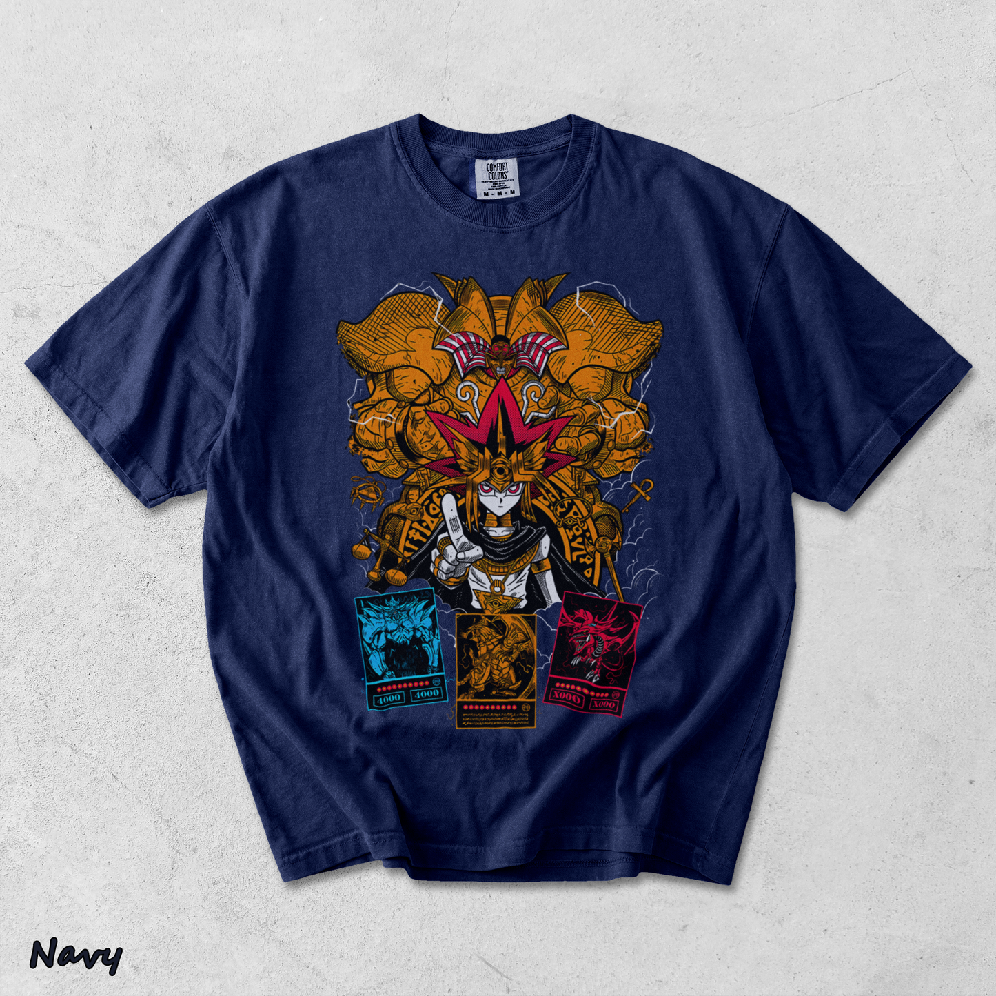 WM197-S1-211124-37-2XL-T-SHIRT-BLACK Yugioh ANIME - True Navy mockup