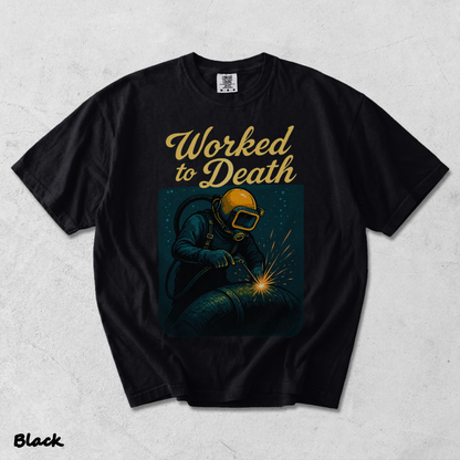 Worked to Death Workman - Black mockup