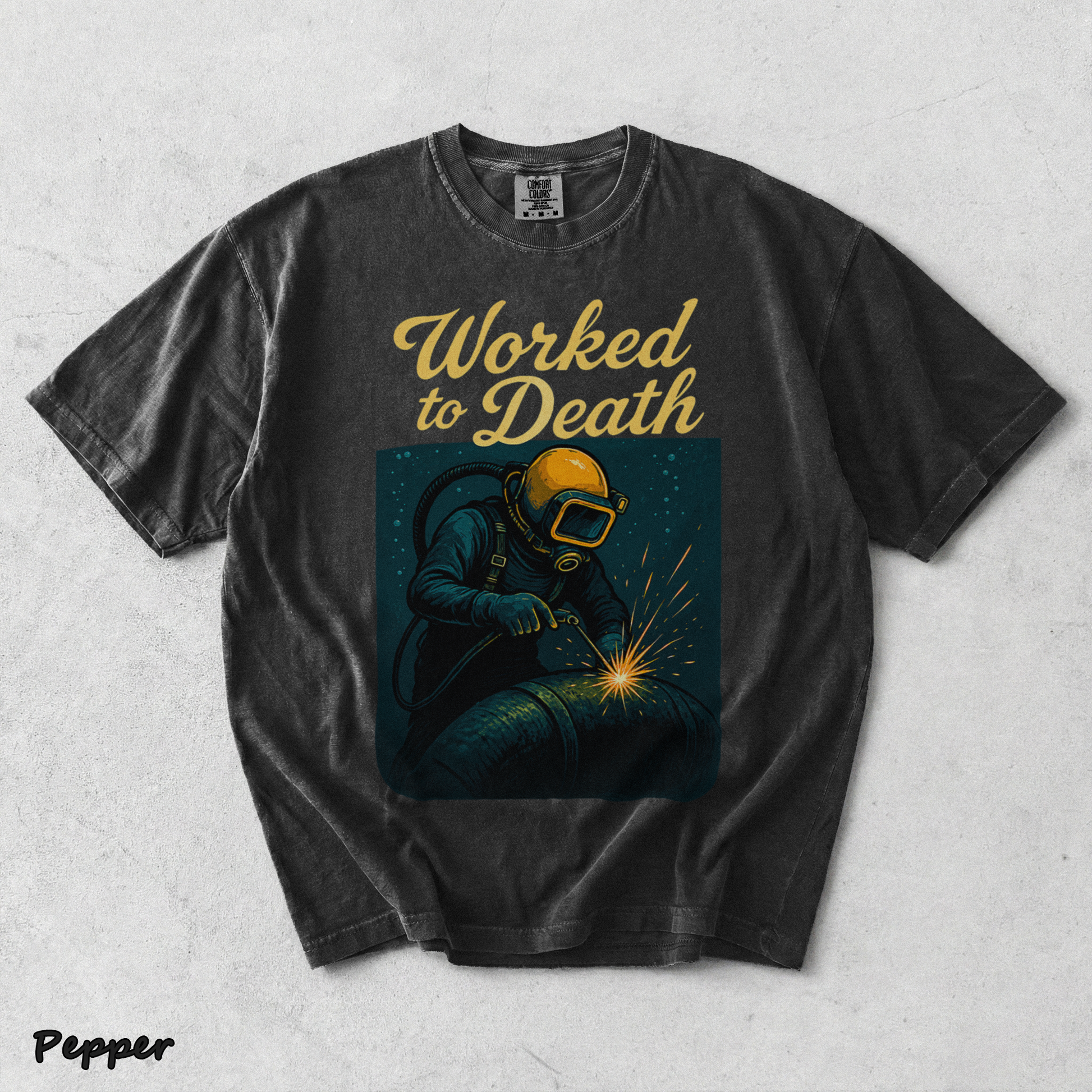 Worked to Death Workman - Pepper mockup