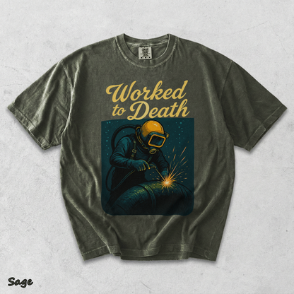 Worked to Death Workman - Sage mockup