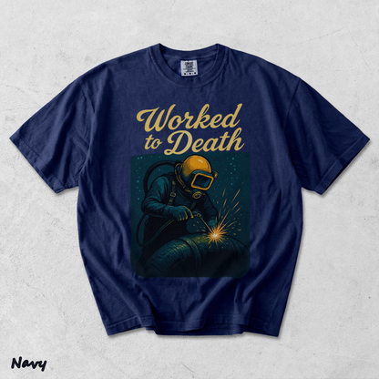 Worked to Death Workman - True Navy mockup