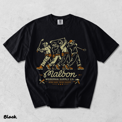 Workman Supply Co Skeleton Malbon Golfers - Black mockup