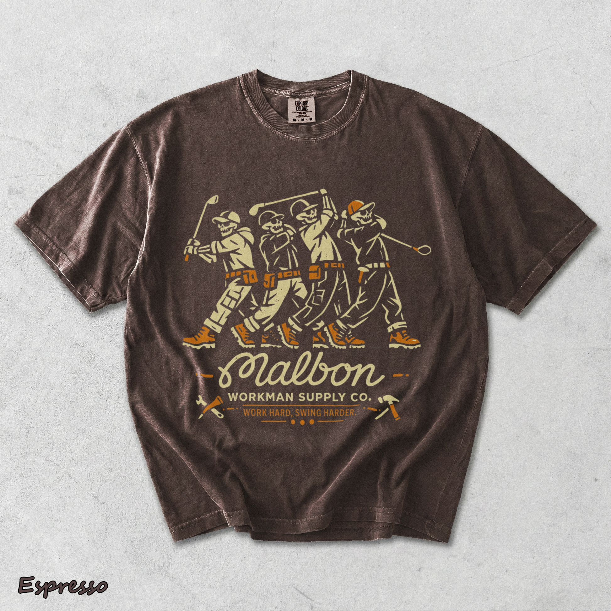 Workman Supply Co Skeleton Malbon Golfers - Espresso mockup