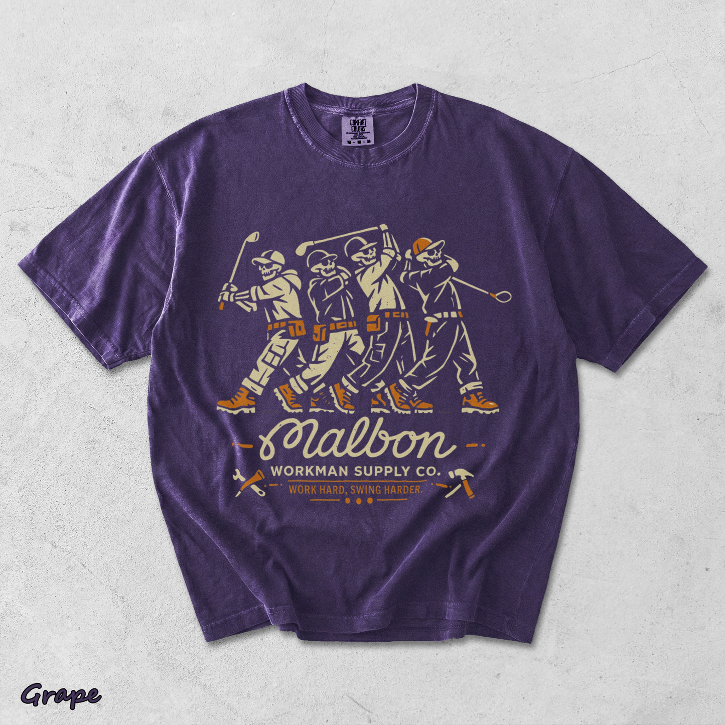 Workman Supply Co Skeleton Malbon Golfers - Grape mockup