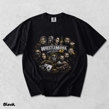 WrestleMania 42 Las Vegas Retro Wrestling 2 - Black mockup