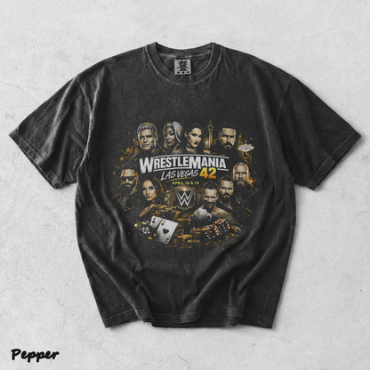 WrestleMania 42 Las Vegas Retro Wrestling 2 - Pepper mockup