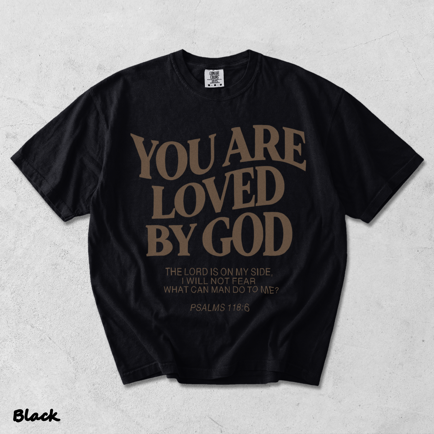 YOU ARE LOVED BY GOD 1 - Black mockup
