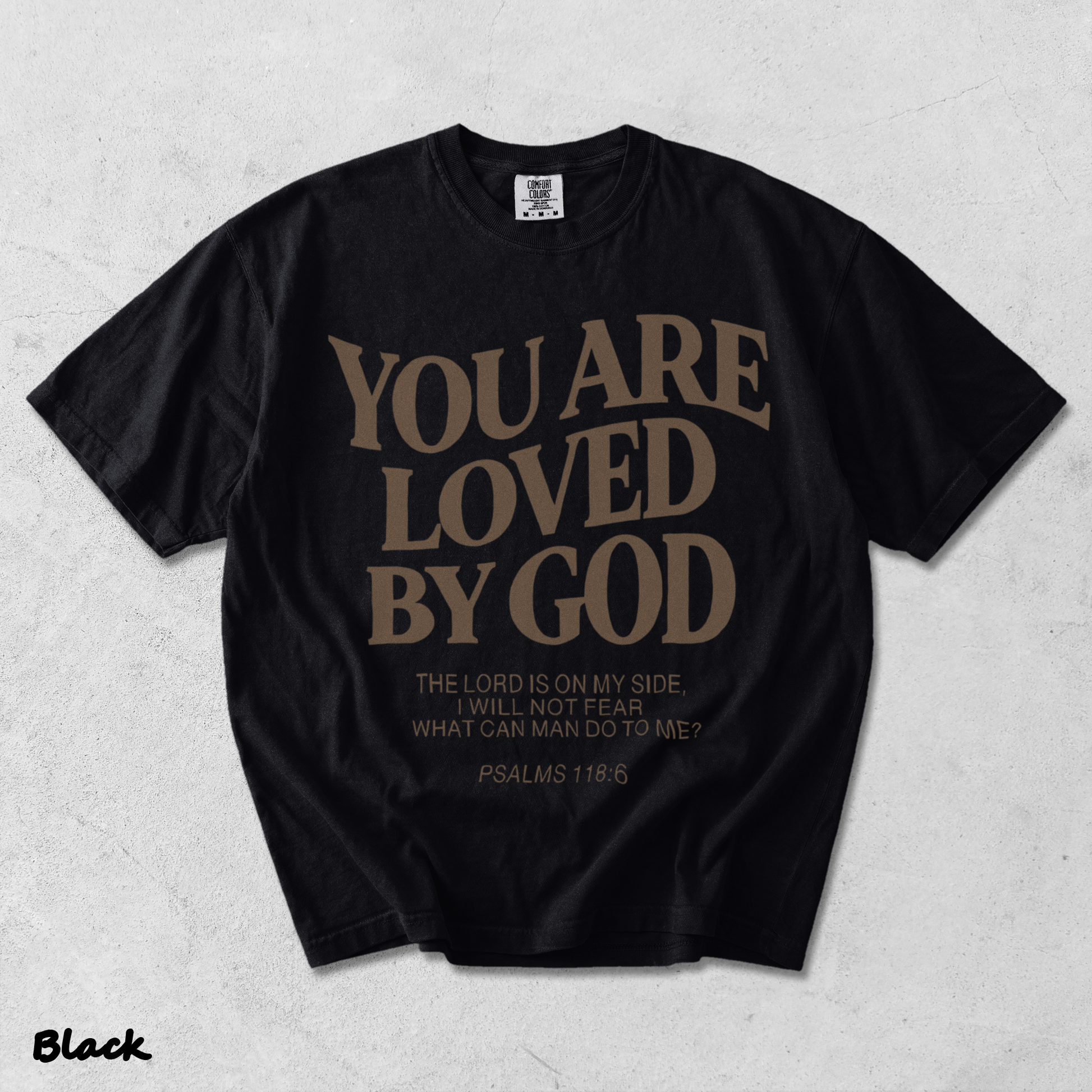 YOU ARE LOVED BY GOD 1 - Black mockup