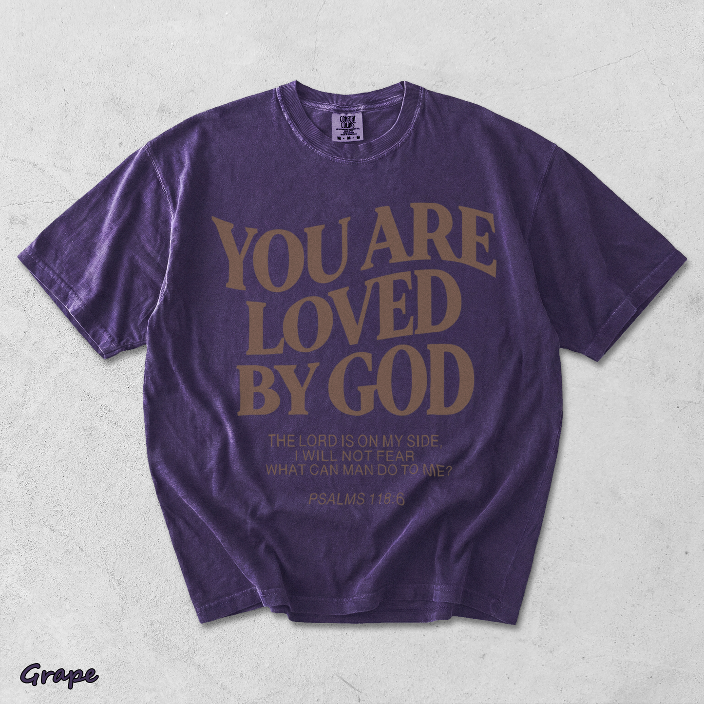 YOU ARE LOVED BY GOD 1 - Grape mockup